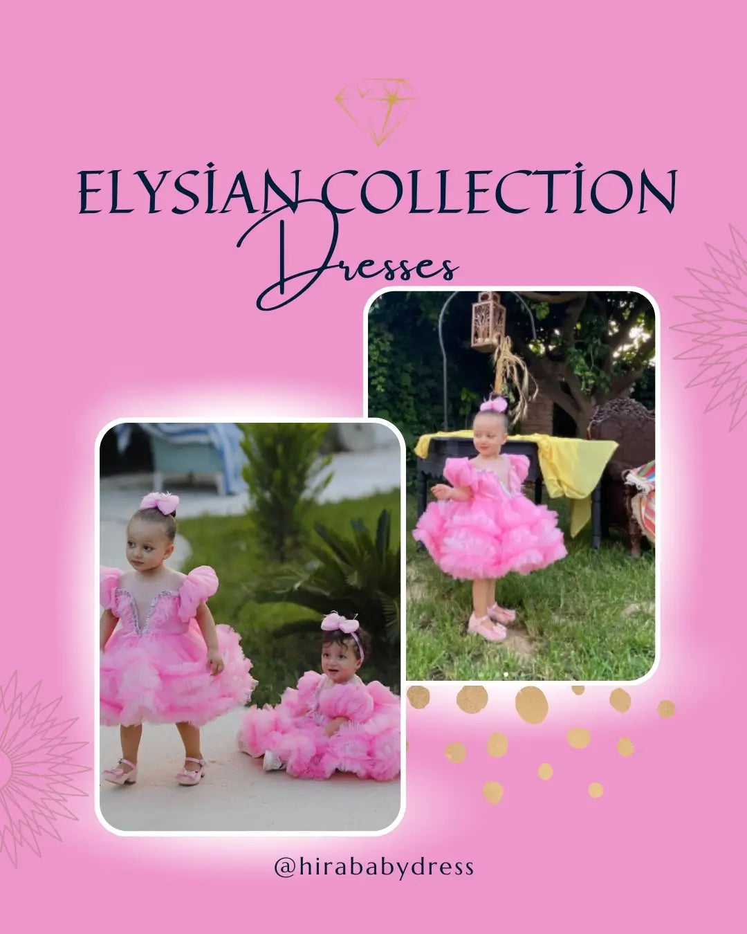 Elysian Koleksiyonu Şeker Pembe Lüx Prenses Abiyesi