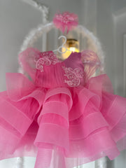 Prenses Dantel Detay Pembe Bebek Abiyesi