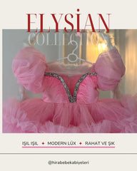Elysian Koleksiyonu Şeker Pembe Lüx Prenses Abiyesi